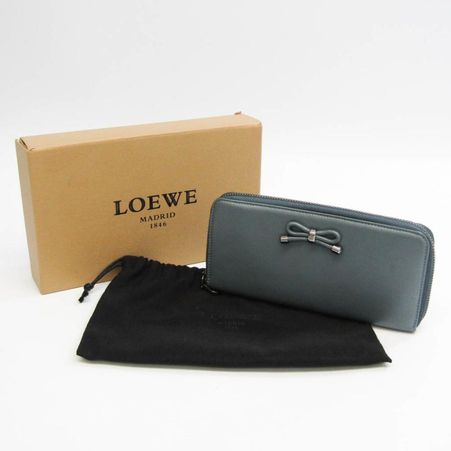 LOEWE ロエベ リボンモチーフ レディース レザー 長財布（二つ折り 