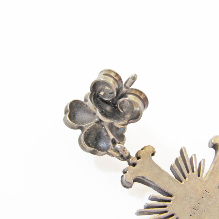 GUCCI グッチ フラワーモチーフ ピアス シルバー925 GUCCI グッチ フラワー クロス シルバー925 スタッドピアス