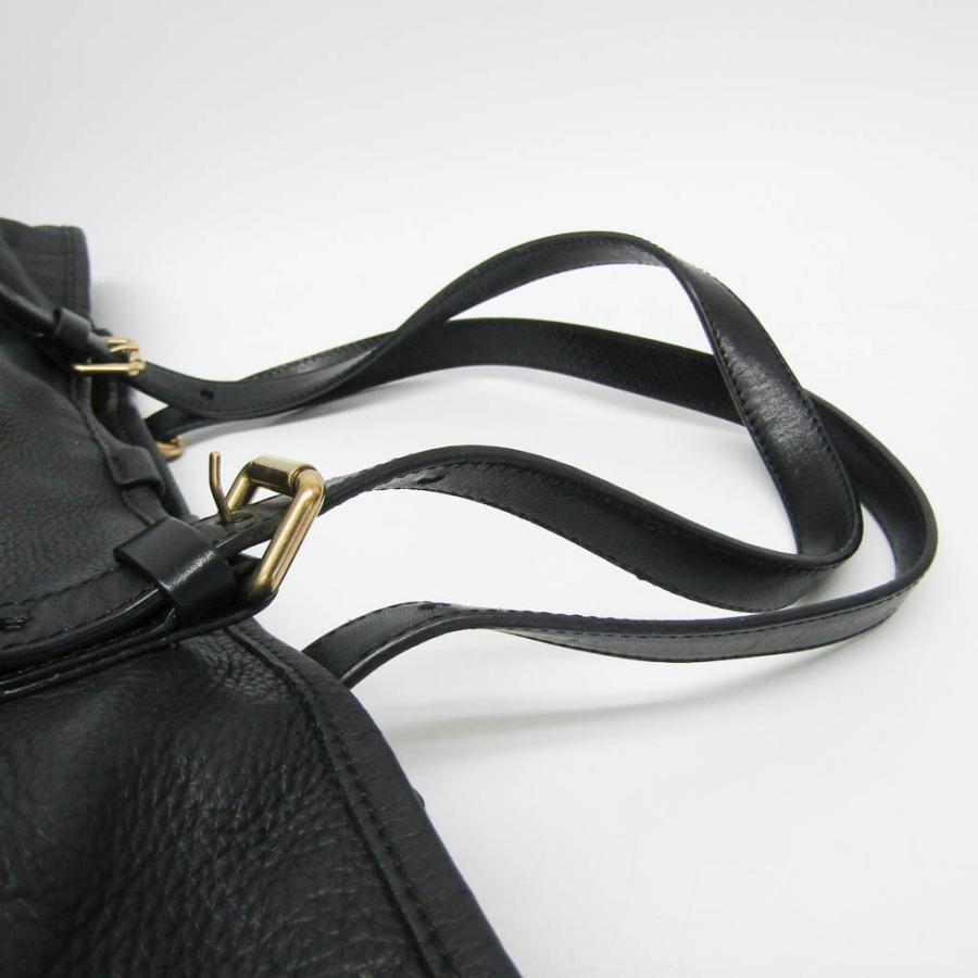 Chloe クロエ エレン レディース レザー トートバッグ ブラック 
