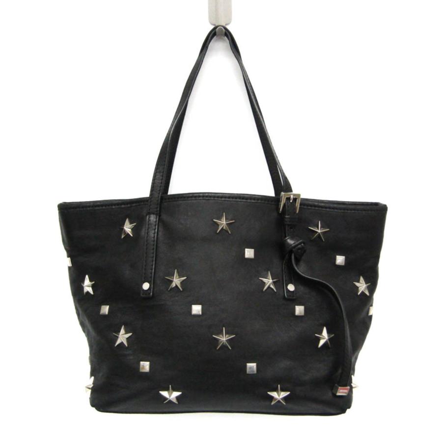 JIMMY CHOO（ジミーチュウ） レディース レザー スタッズ ハンドバッグ 