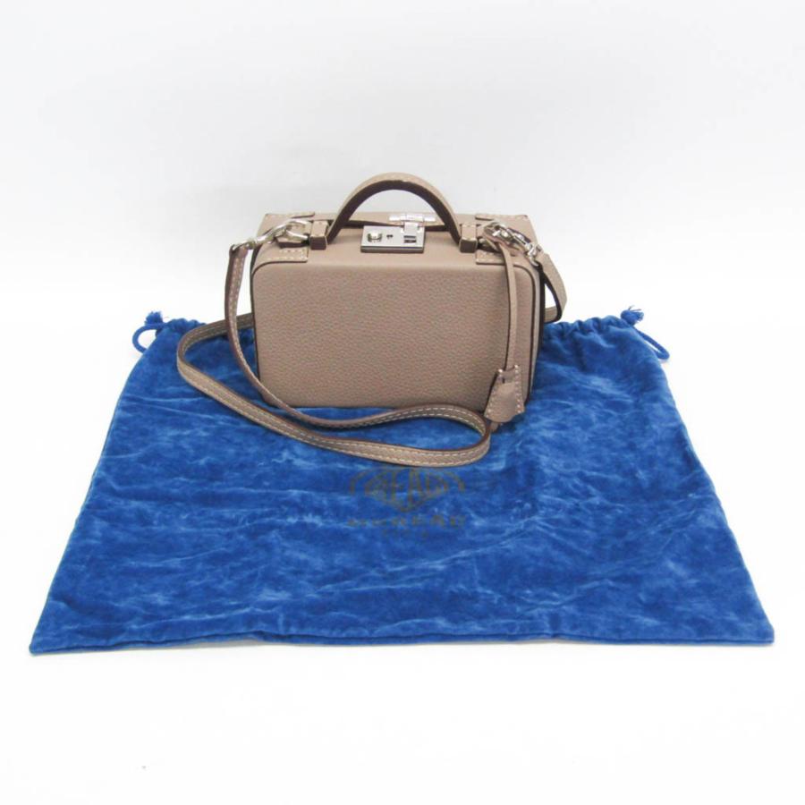中古】MOREAU(モロー) ハンドバッグ ブラウン×ベージュ×ダークネイビー 