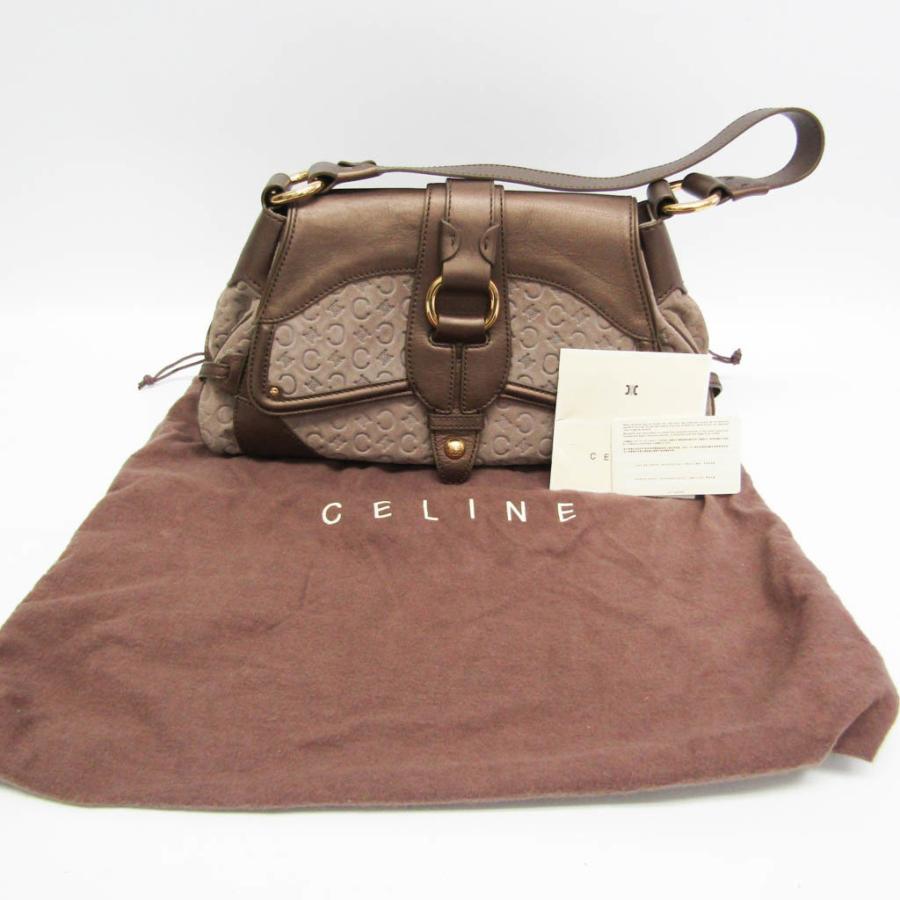CELINE セリーヌ Cマカダム スエード ハンドバッグ CELINE セリーヌ Cマカダム レディース スエード,レザー ショルダー