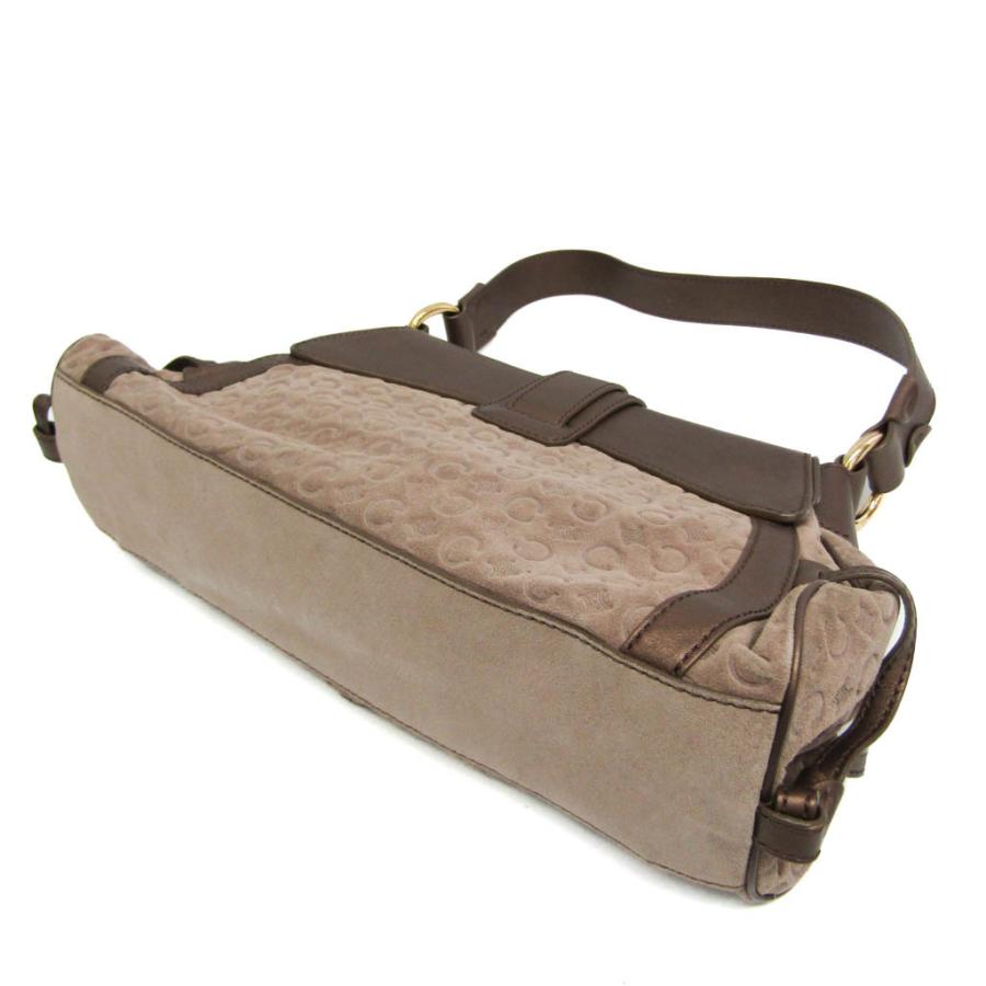 CELINE セリーヌ Cマカダム レディース スエード,レザー ショルダー