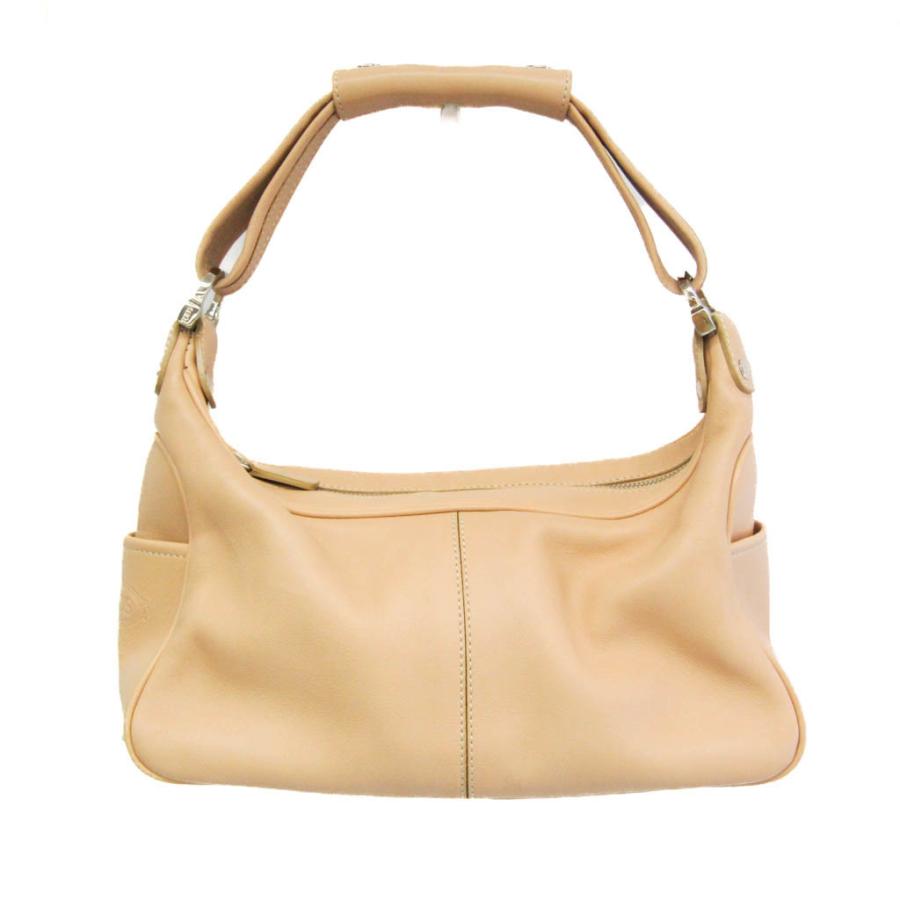 TOD'S トッズ レディース レザー ハンドバッグ ライトベージュ