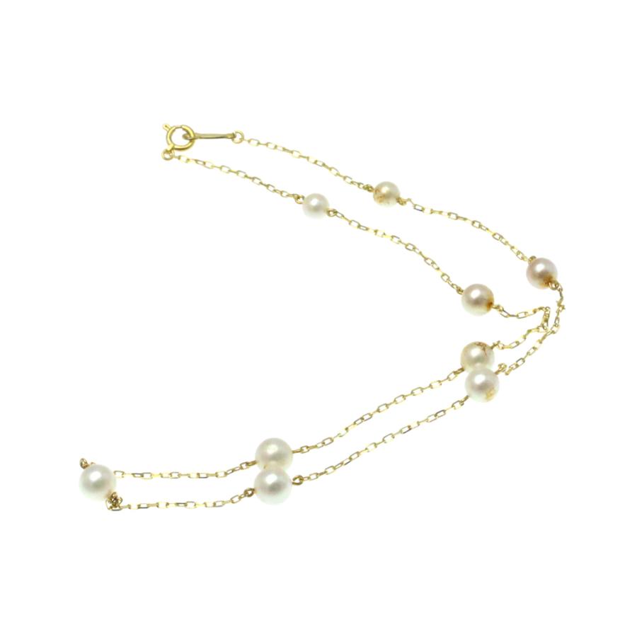 MIKIMOTO ミキモト K18イエローゴールド 真珠 メンズ,レディース 