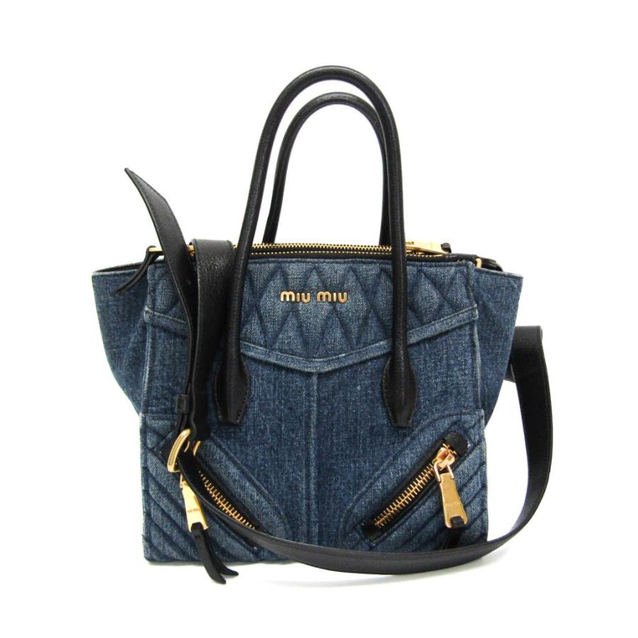 miumiu デニム　バイカー　RN1032 バッグ ミュウミュウ RN1032 バイカー レディース デニム,レザー
