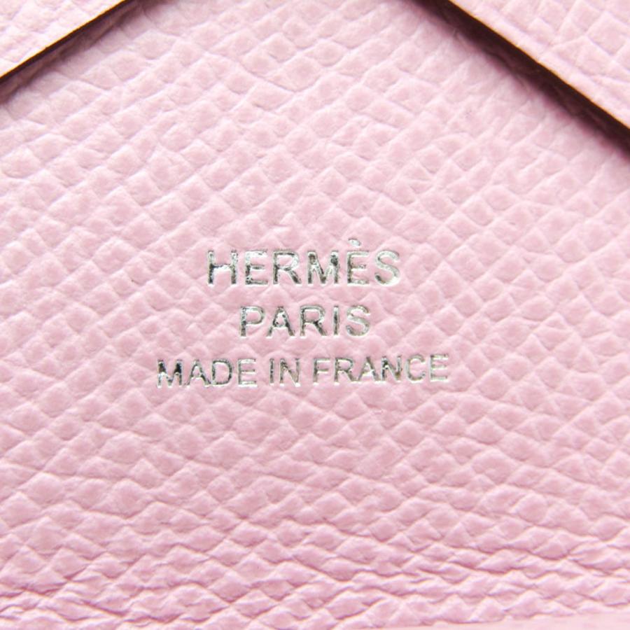 HERMES（エルメス） カルヴィ デュオ エプソン カードケース ピンク