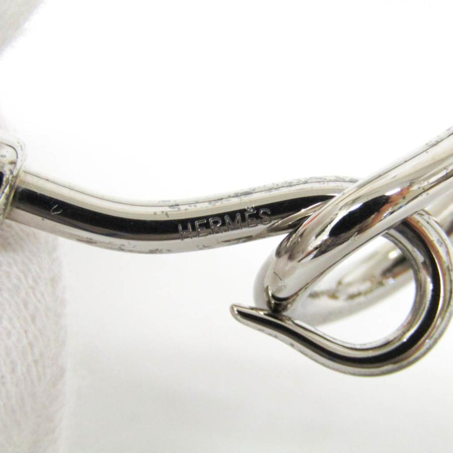 HERMES（エルメス） ジャンボ 編み込み レザー,メタル 無し バングル
