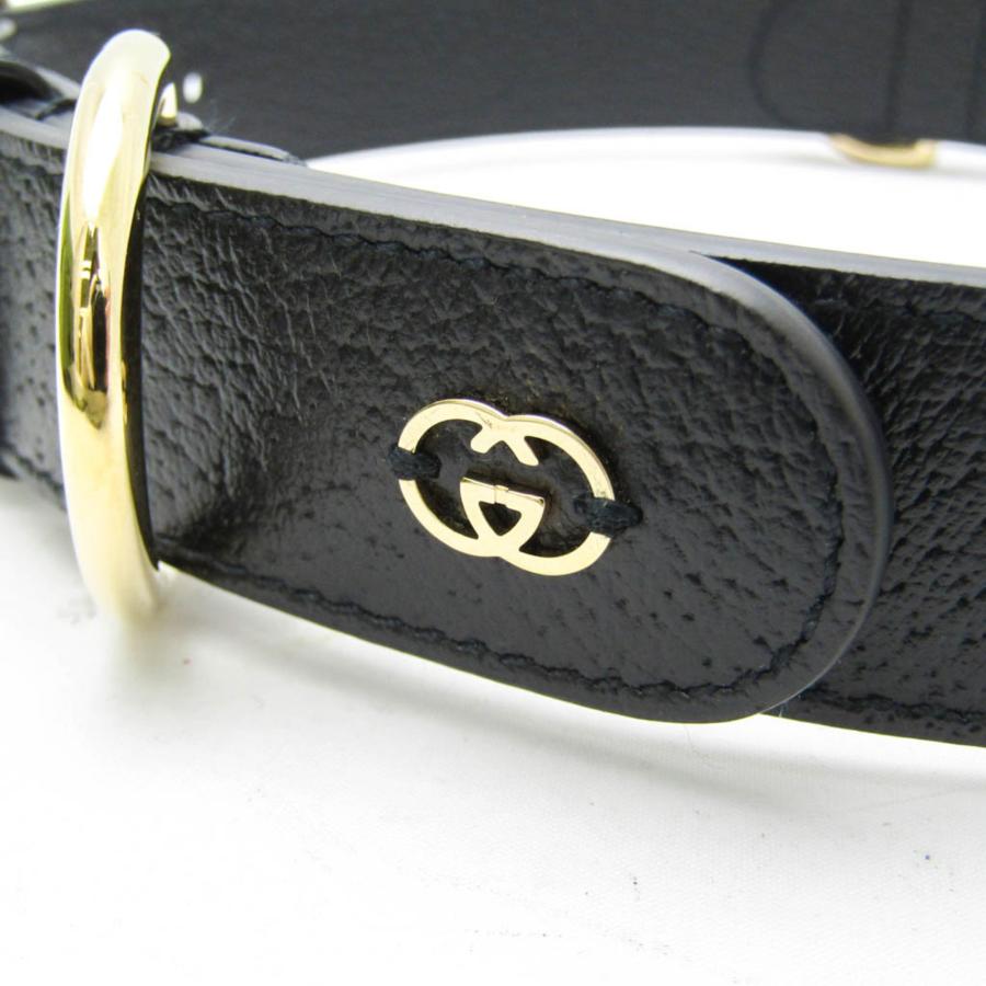 新品　GUCCI グッチ　インターロッキング　犬　首輪　GGロゴ　レザー GUCCI（グッチ） インターロッキングG 695256 犬 首輪 レザー ブラック