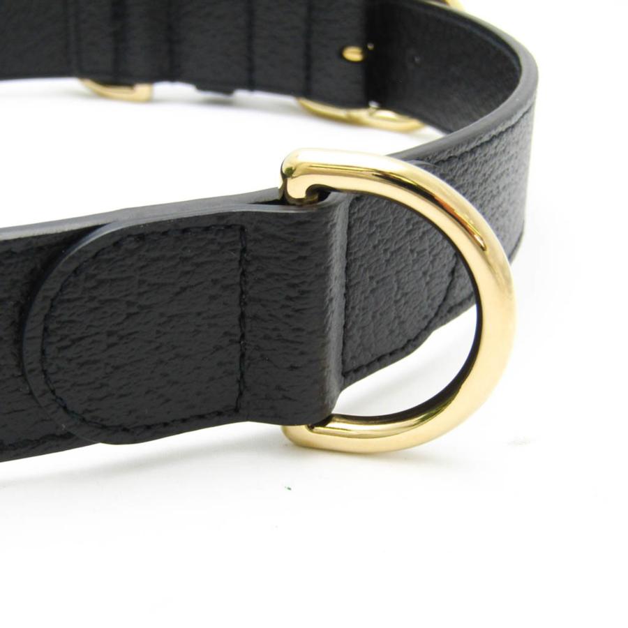 GUCCI（グッチ） インターロッキングG 695256 犬 首輪 レザー ブラック