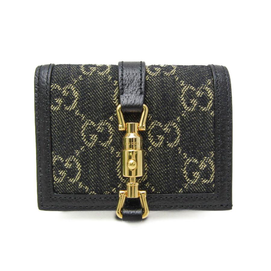 グッチ GUCCI ジャッキー1961 645536 ピストンディテール付き 2つ折り財布 レディース【中古】 グッチ ジャッキー1961 645536 レディース デニム,レザー 財布（二