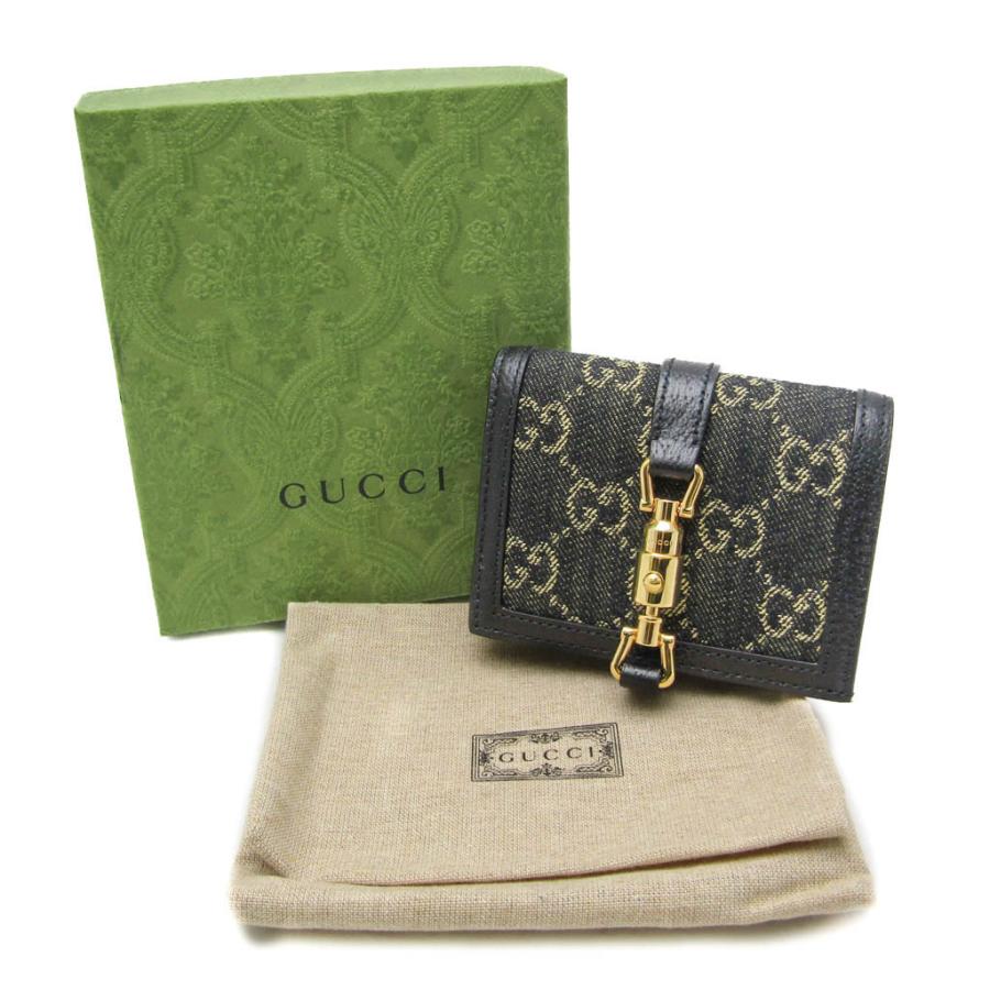 グッチ ジャッキー1961 645536 レディース デニム,レザー 財布（二