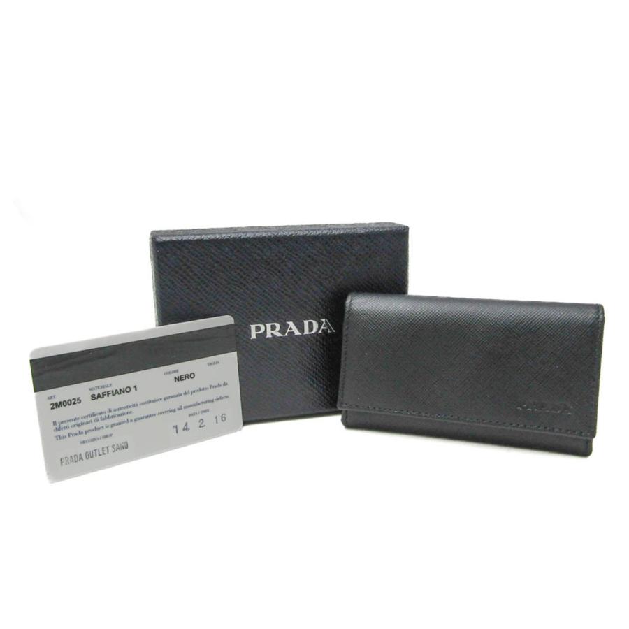 プラダ(Prada) サフィアーノ 2M0025 メンズ，レディース レザー キーケース ブラック_1