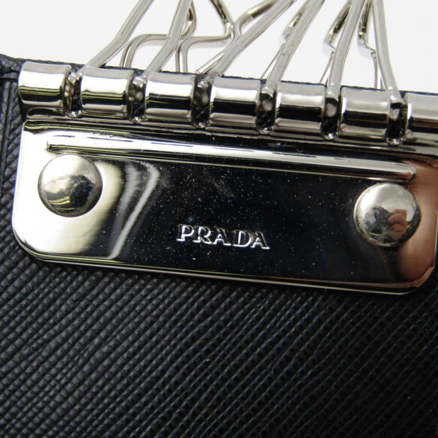 プラダ(Prada) サフィアーノ 2M0025 メンズ，レディース レザー キーケース ブラック_7