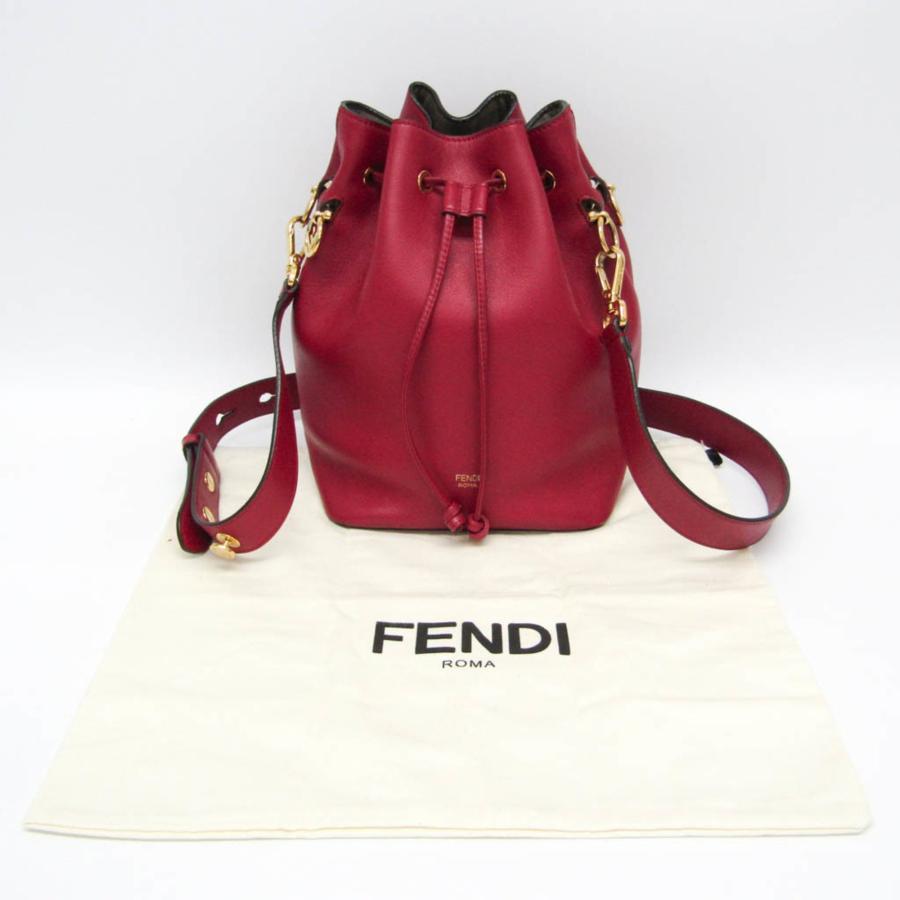 フェンディ モントレゾール ショルダーバッグ レザー 8BT298 レッド レディース FENDI  中古 FENDI - フェンディ モントレゾール ショルダーバッグ レザー 8BT298