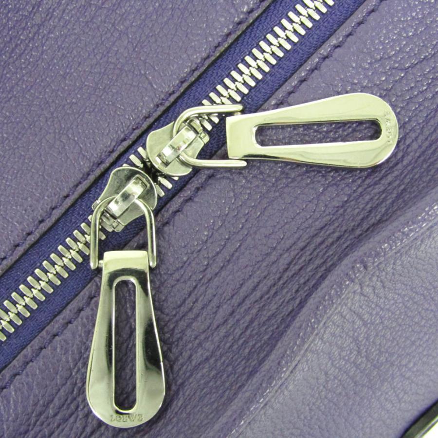 LOEWE ロエベ アマソナ 36 レディース レザー ハンドバッグ パープル