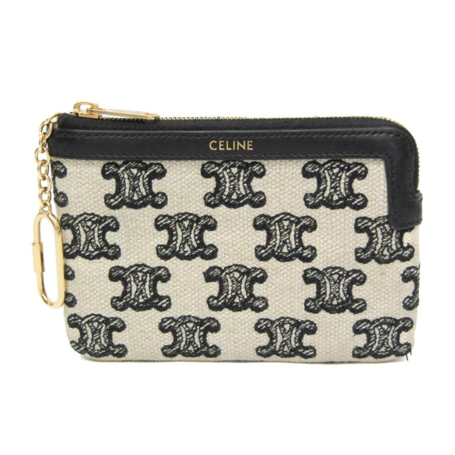 CELINE セリーヌ　トリオンフ　カードポーチ　キーフック付 CELINE（セリーヌ） トリオンフ コイン&カードポーチ キーチェーン付き
