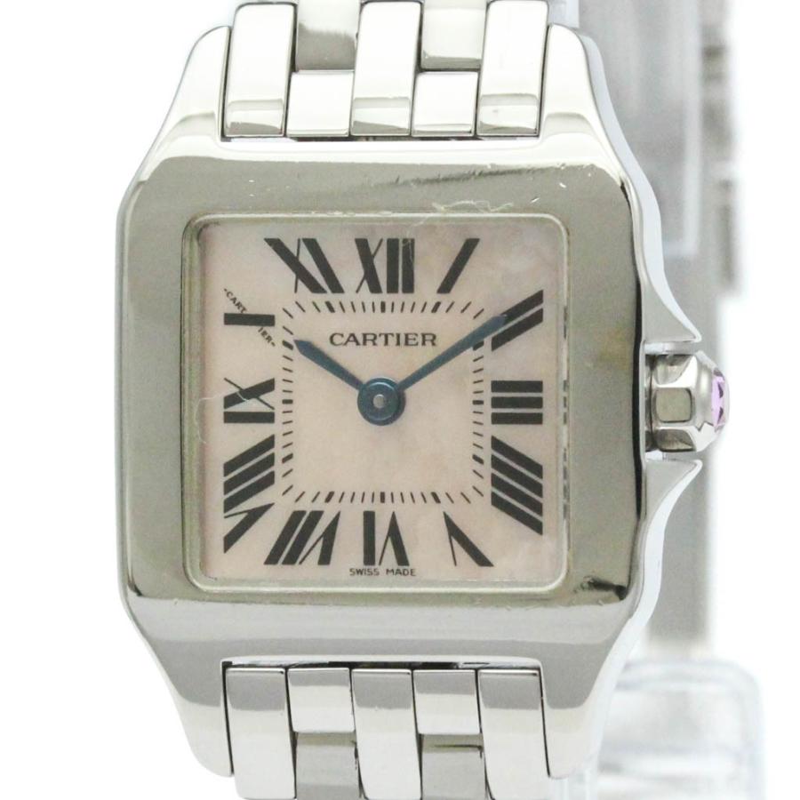 Cartier カルティエ サントス ドゥモワゼル SM ピンクシェル文字盤  