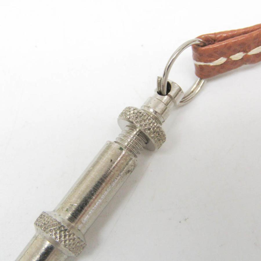 新品未使用 HERMES シフレ メタル レザー ドッグホイッスル ネックレス エルメス HERMES ネックレス シフレ ホイッスル 犬笛 シルバー