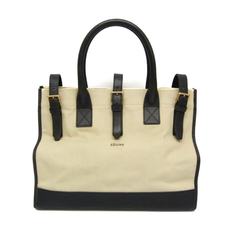 CELINE（セリーヌ） レディース レザー,キャンバス ハンドバッグ 