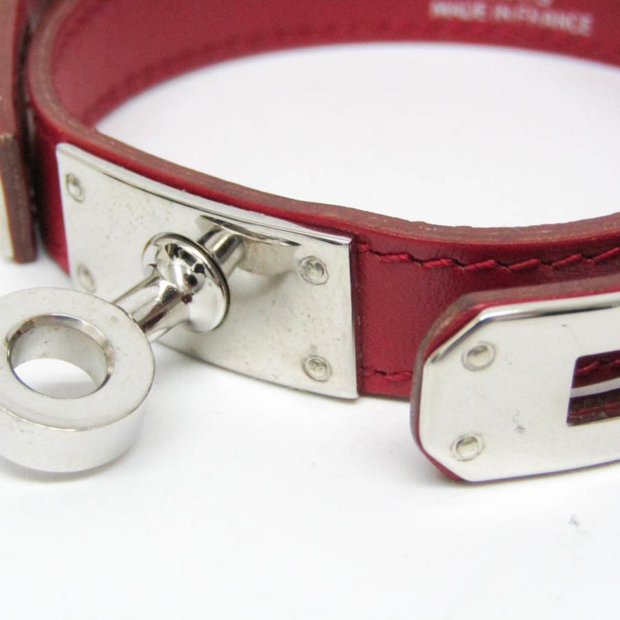 HERMES✨️美品❋ケリー バングル レザー 赤❋ HERMES（エルメス） ケリー ドゥブルトゥール レザー,メタル バングル
