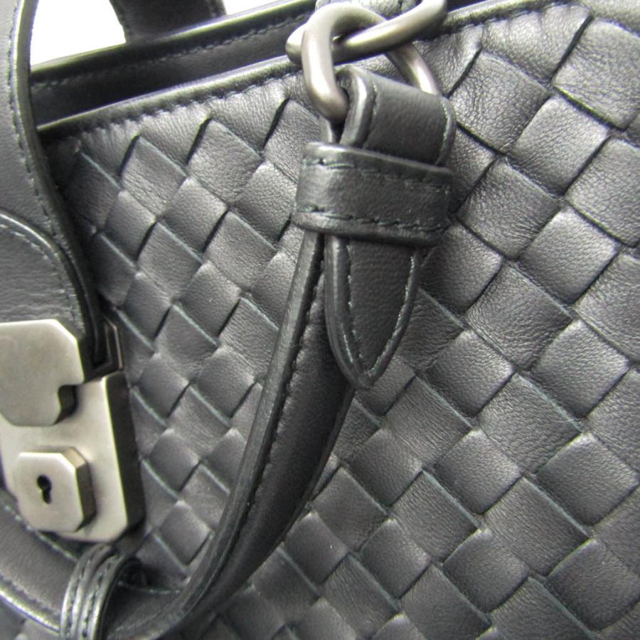 ボッテガ・ヴェネタ イントレチャート ローマ レザー ハンドバッグ