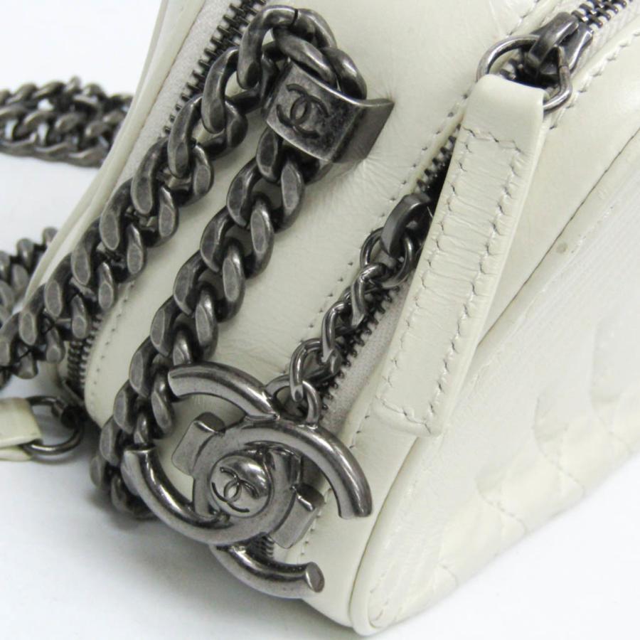 シャネル(Chanel) ボーイ・シャネル カメラバッグ A92656 レディース レザー ショルダーバッグ クリームの画像