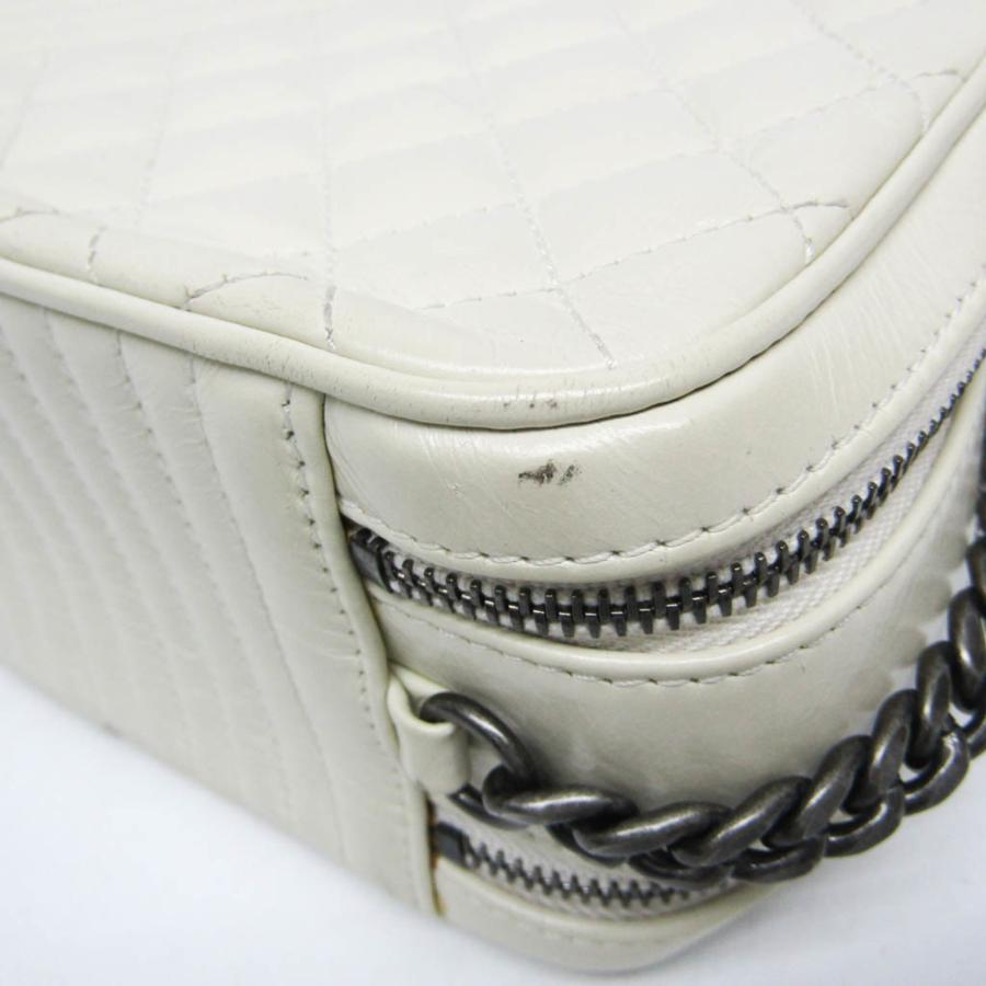 シャネル(Chanel) ボーイ・シャネル カメラバッグ A92656 レディース レザー ショルダーバッグ クリームの画像