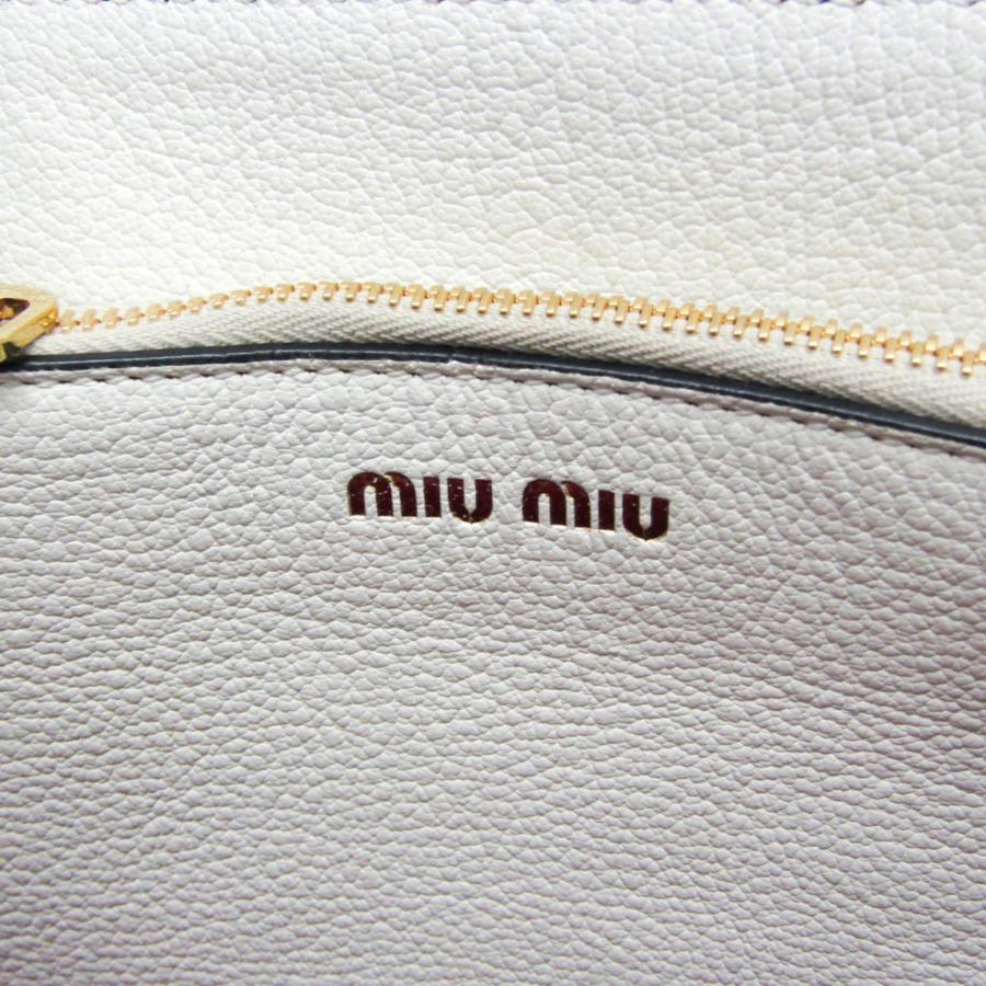 ミュウミュウ(Miu Miu) 5BG156 レディース ジャカード，レザー ショルダーバッグ，トートバッグ レッド，ホワイト_14