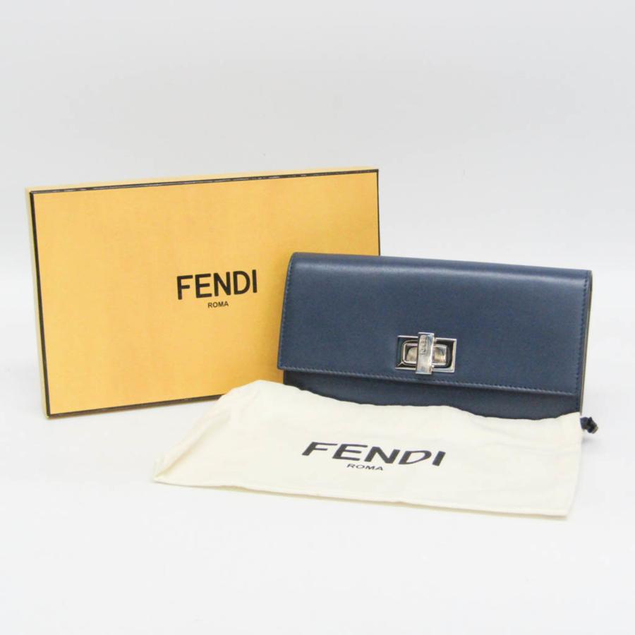 【FENDI】フェンディ ピーカブー 8M0377 カーフ ネイビー レディース 長財布 FENDI（フェンディ） ピーカブー 8M0377 レディース レザー 長財布（二
