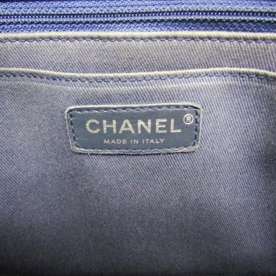 シャネル(Chanel) ワイルドステッチ レディース キャビアスキン ハンドバッグ，ショルダーバッグ ネイビー_14