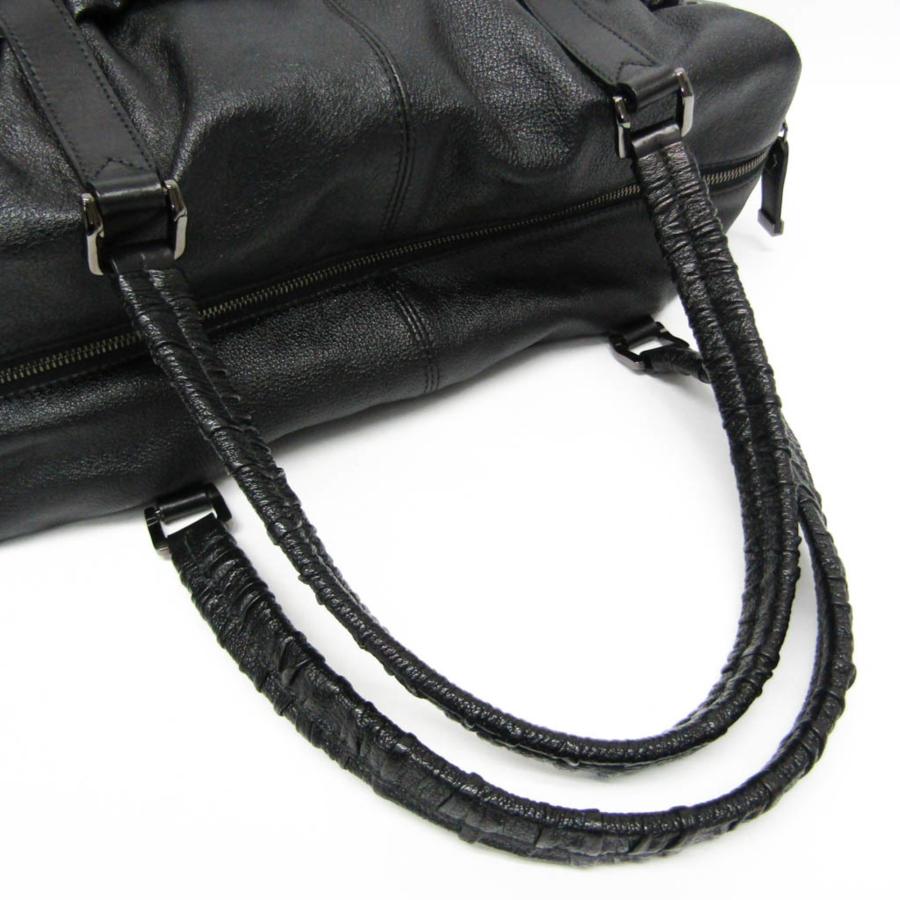 ☆美品☆Burberry ブラックレザー ボストンバッグ BURBERRY（バーバリー） メンズ,レディース レザー ボストンバッグ