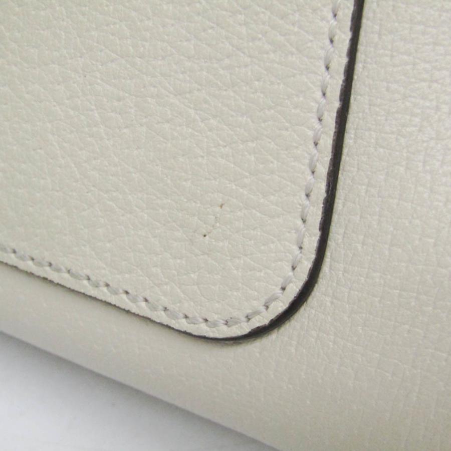 GUCCI ホワイトレザーバタフライハンドバッグ GUCCI ホワイトレザーバタフライハンドバッグ