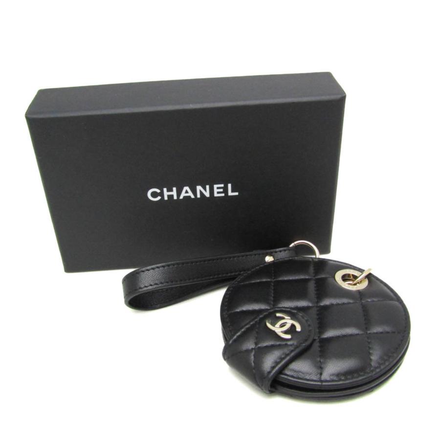シャネル マトラッセネームタグバッグチャームキーホルダー CHANEL（シャネル） マトラッセ レディース ネームタグ ブラック