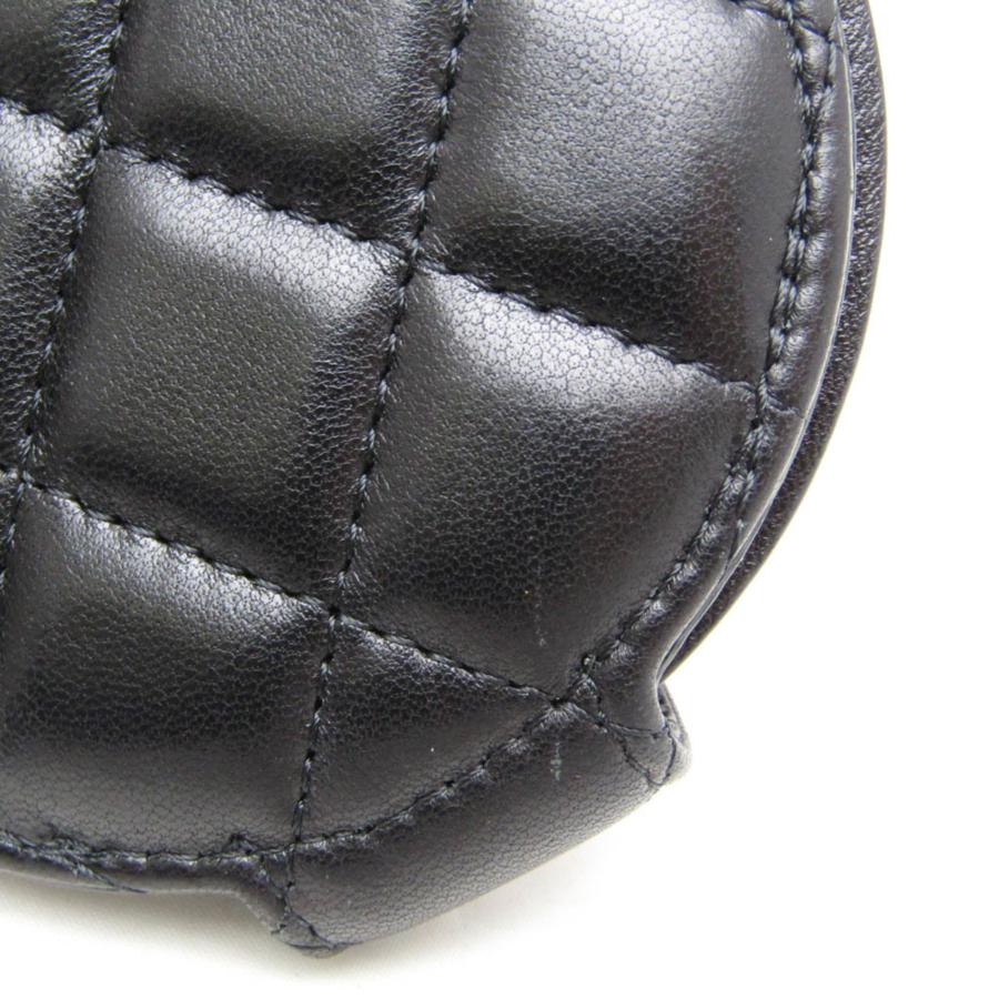 シャネル マトラッセネームタグバッグチャームキーホルダー CHANEL（シャネル） マトラッセ レディース ネームタグ ブラック