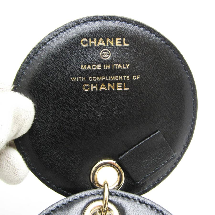 シャネル マトラッセネームタグバッグチャームキーホルダー CHANEL（シャネル） マトラッセ レディース ネームタグ ブラック