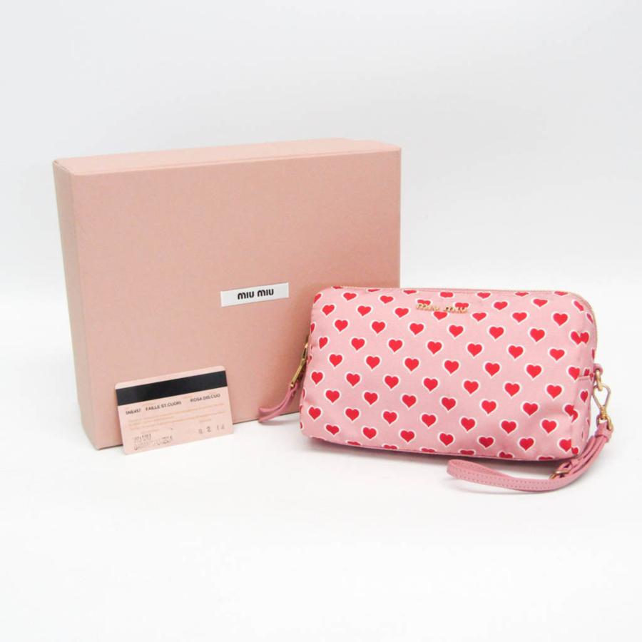 miu miu（ミュウミュウ） ハート 5NE457 レディース ナイロン ポーチ