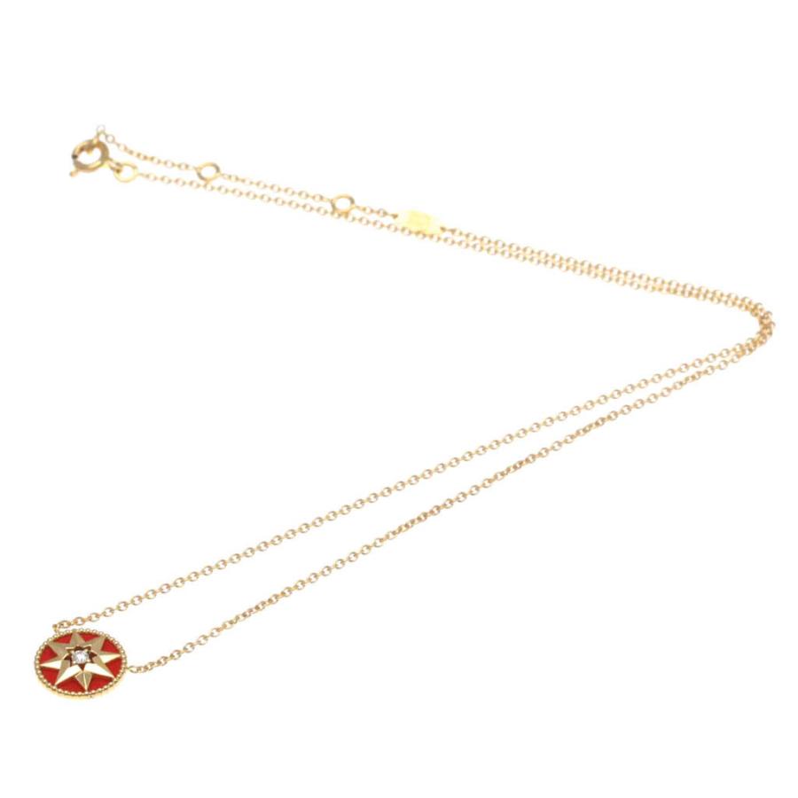 Dior チェーンネックレス ピンクゴールド ディオール ネックレス DIOR PETIT CD NECKLACE メタル クリスタル