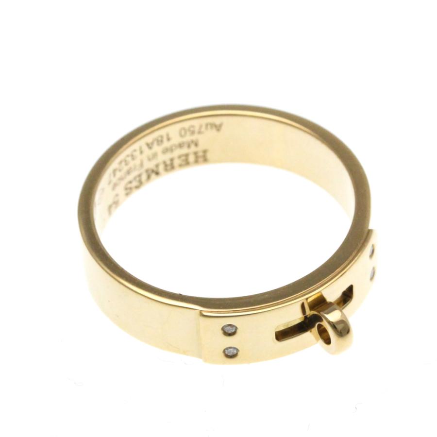 HERMES エルメス ケリー リング 4Pダイヤモンド K18ピンク