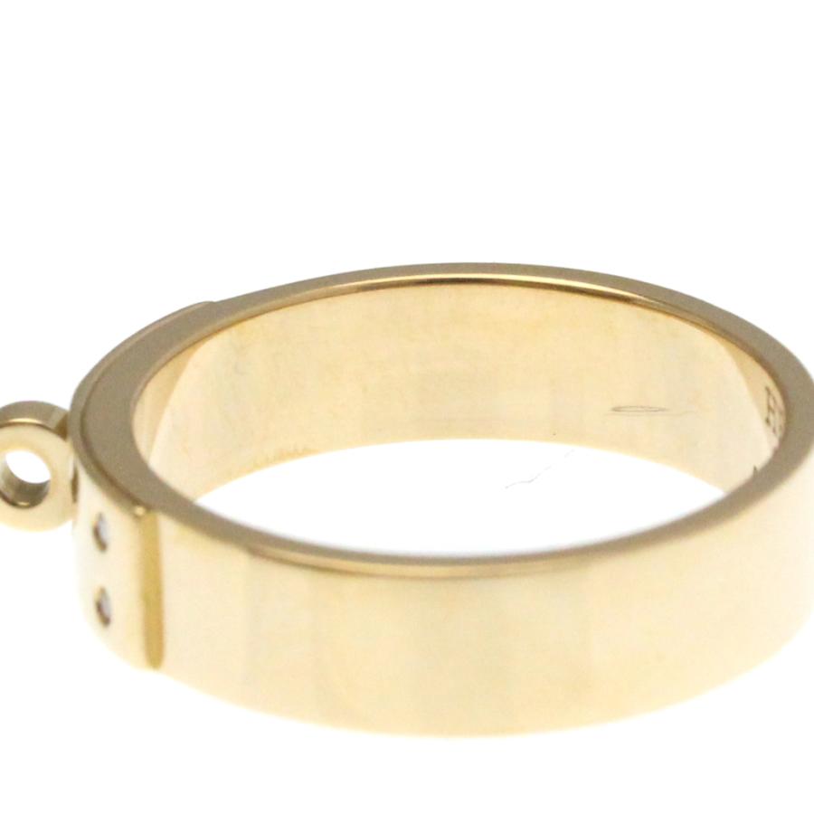 HERMES エルメス ケリー リング 4Pダイヤモンド K18ピンク