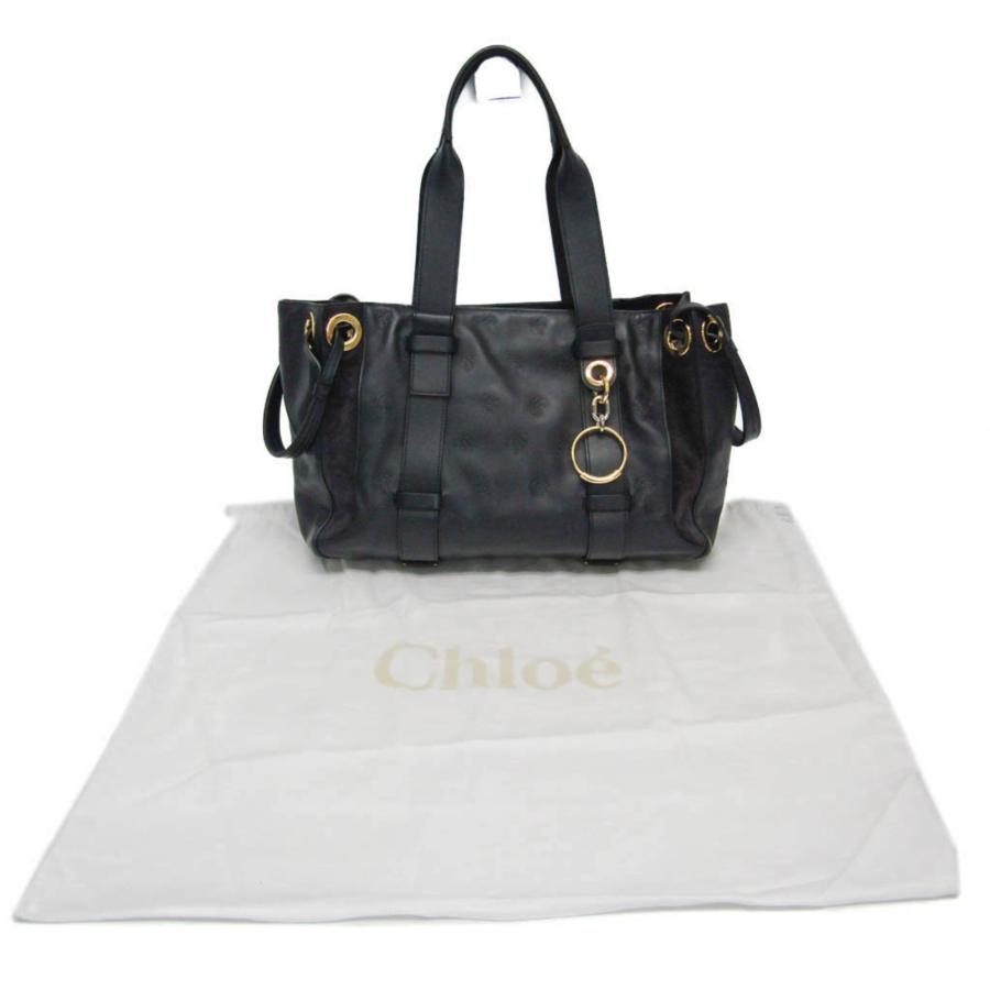 クロエ(Chlo〓) CHC18WS171A554D4 レディース レザー,スエード トートバッグ ダークネイビーの画像