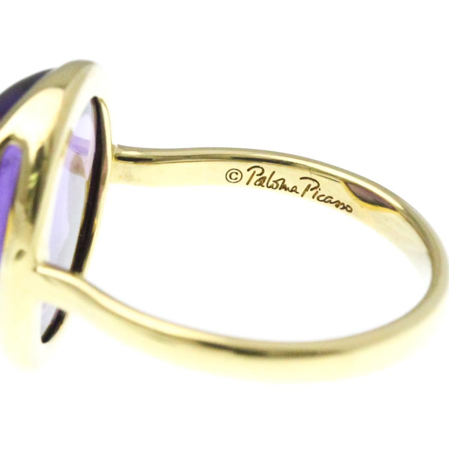 ティファニー オリーブリーフ リング アメジスト K18イエロー