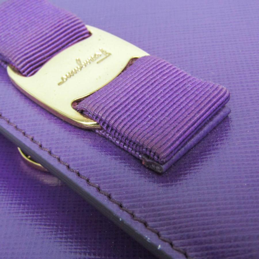 Salvatore Ferragamo パープル ゴールド サルヴァトーレ・フェラガモ(Salvatore Ferragamo) ヴァラ チェーン