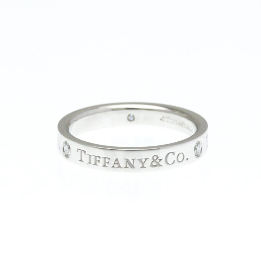 【超美品】ティファニー　3Pダイヤモンド　フラットバンド　リング　プラチナ TIFFANY&Co.（ティファニー） ティファニー(Tiffany) フラットバンド