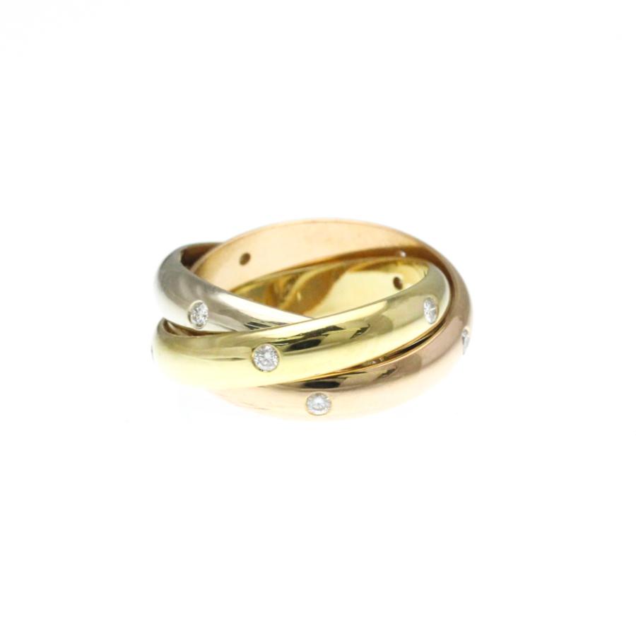 Cartier トリニティリング　#55 9g Cartier（カルティエ） トリニティ リング 15P ダイヤモンド : ELADY