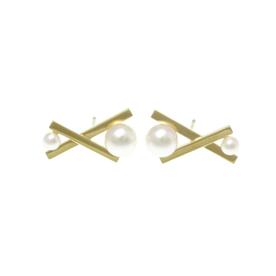 TASAKI（タサキ） 田崎真珠(TASAKI) バランス クロス ピアス