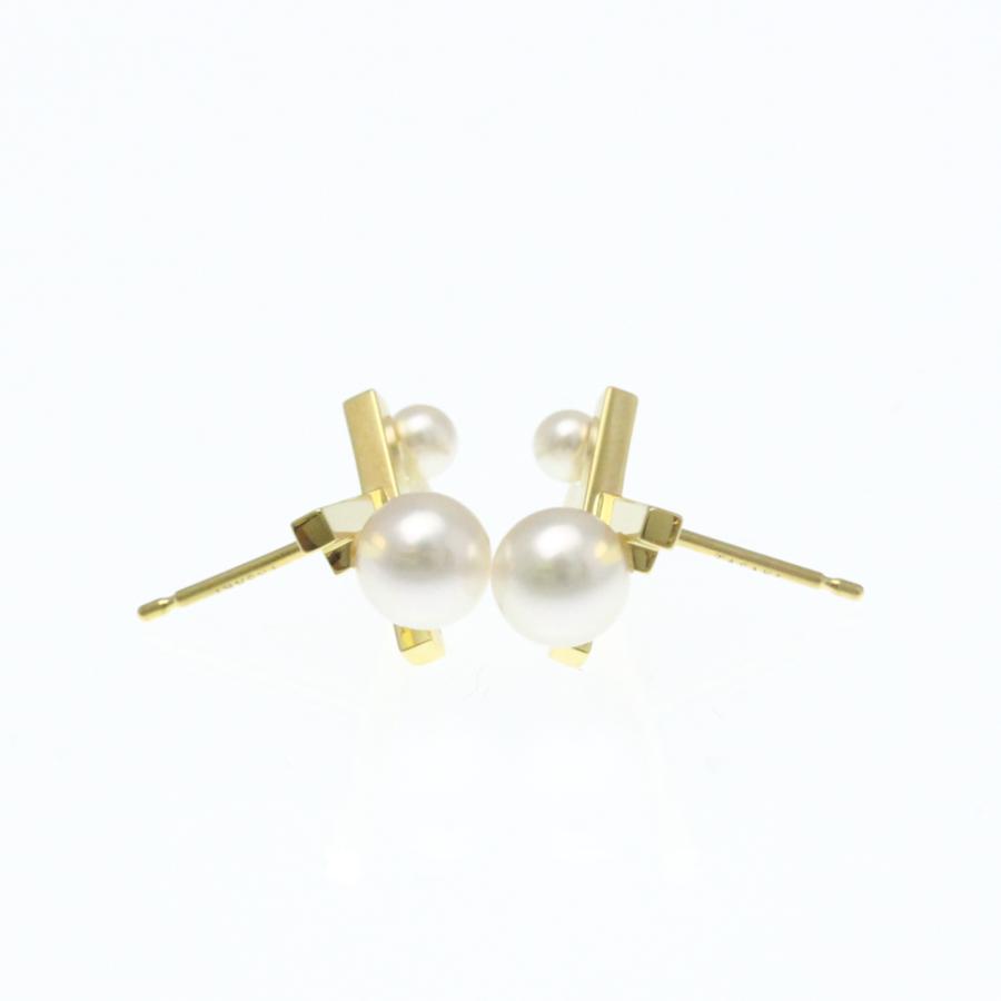 TASAKI（タサキ） 田崎真珠(TASAKI) バランス クロス ピアス 真珠 K18