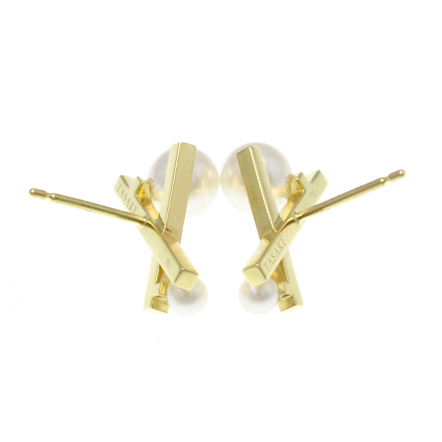 TASAKI（タサキ） 田崎真珠(TASAKI) バランス クロス ピアス 真珠 K18