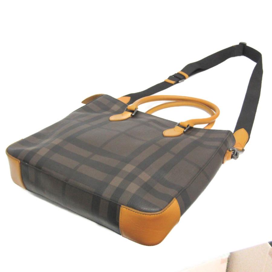 BURBERRY（バーバリー） メンズ PVC,レザー ショルダーバッグ,トート