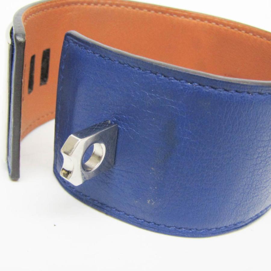 HERMES エルメス コリエドシアン バングル ブルー HERMES（エルメス） コリエ・ド・シアン レザー,メタル バングル